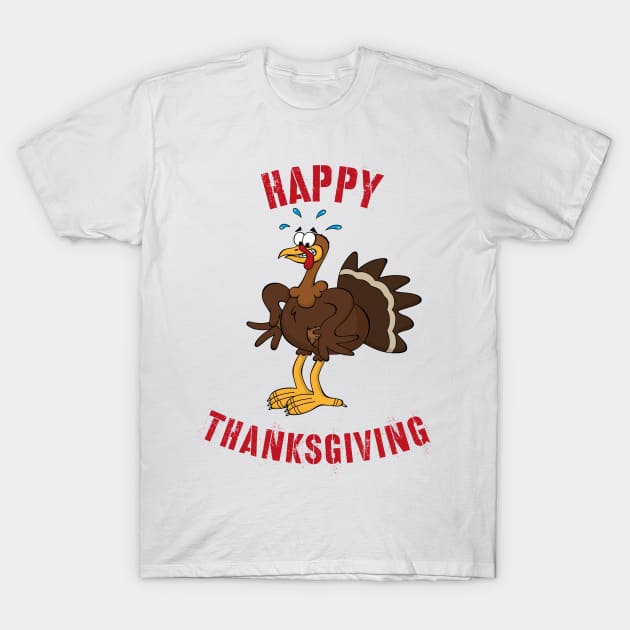 Happy Thanksgiving Turkey T-Shirt by alexwestshop